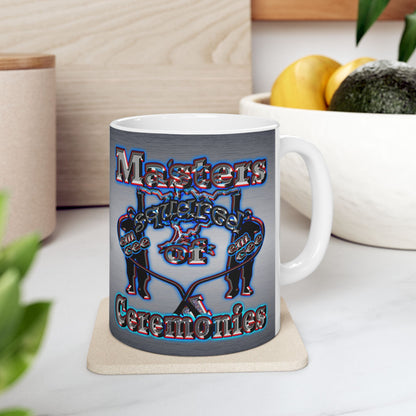 em cee squared - White Mug (brushed nickel)