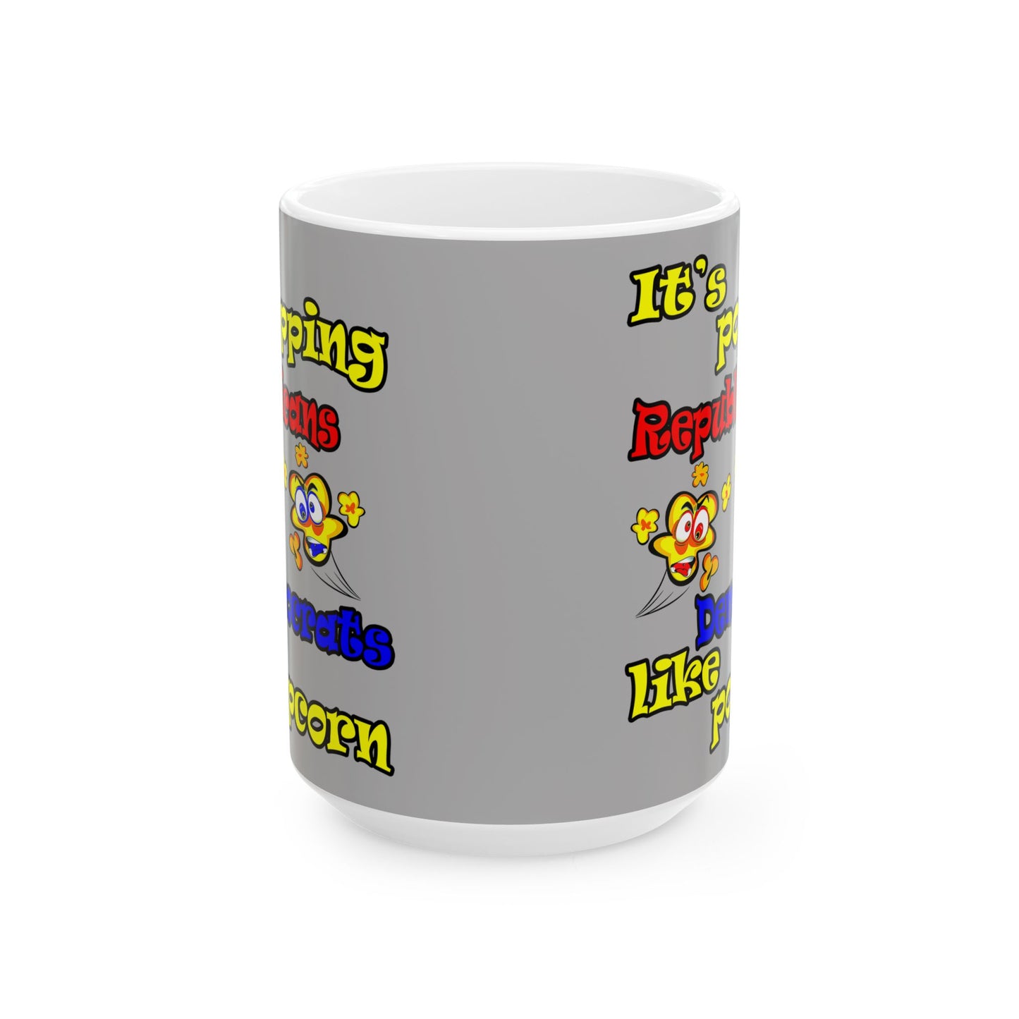 popping like popcorn - White Mug (light grey)