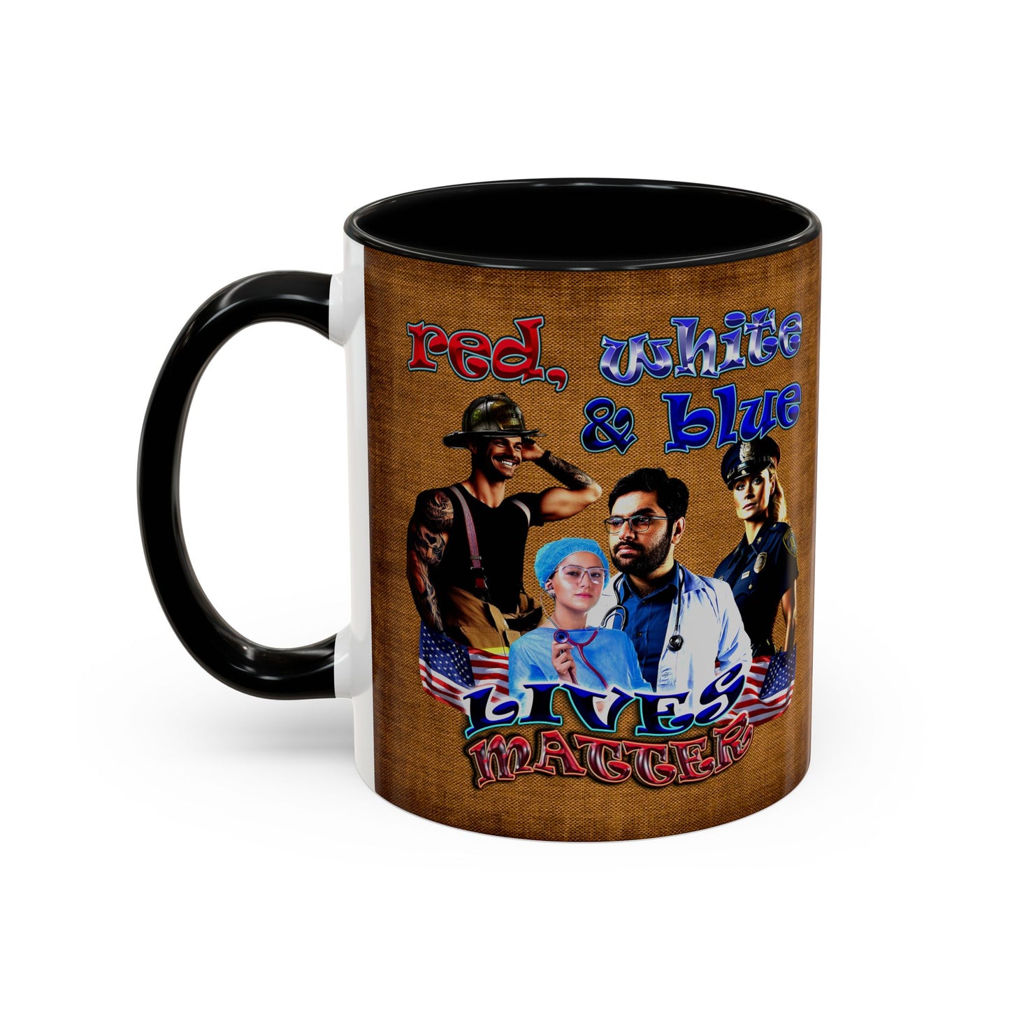 rw&b lives matter - Accent Mug (brown papyrus)