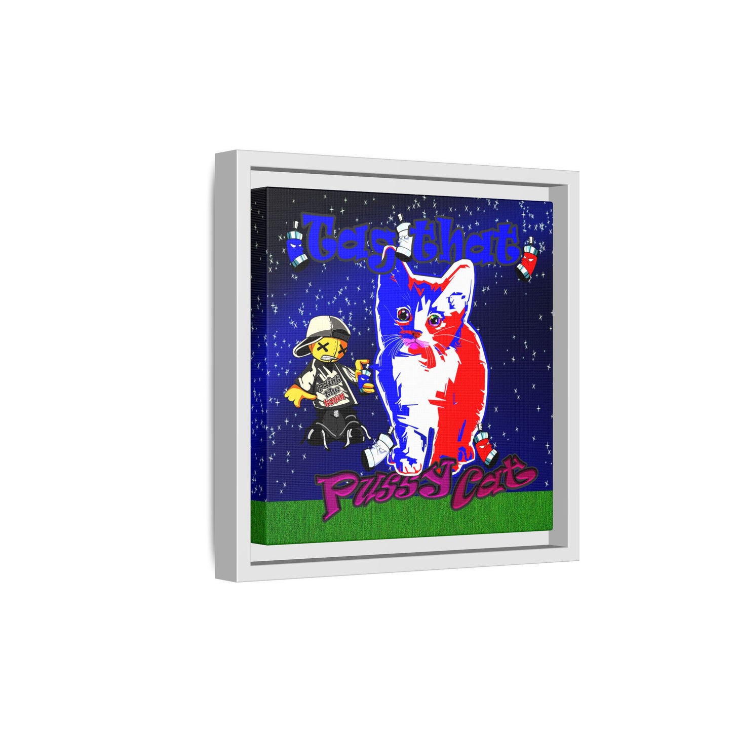 tag that - framed canvas art ('snoops' background)