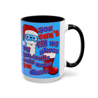 santa's shoes - Accent Mug (light blue-purple wave)