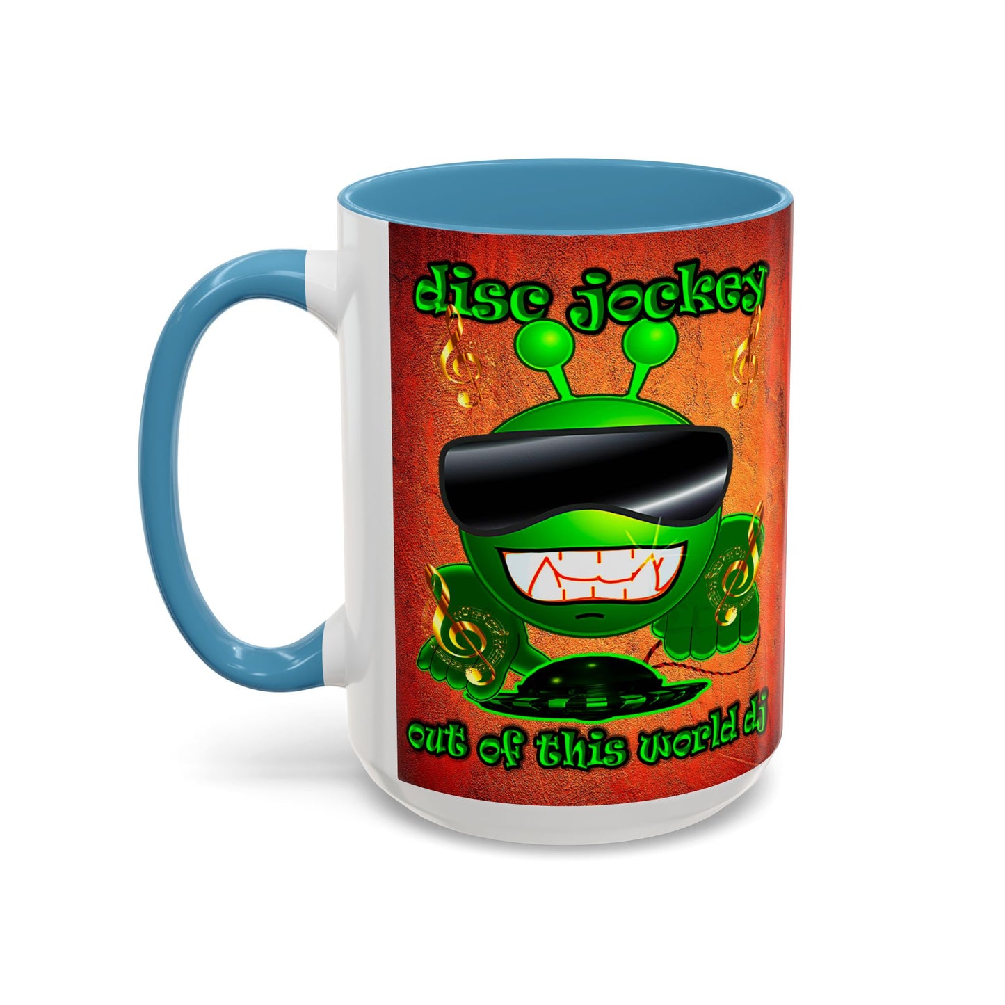 disc jockey - Accent Mug (burnt orange)