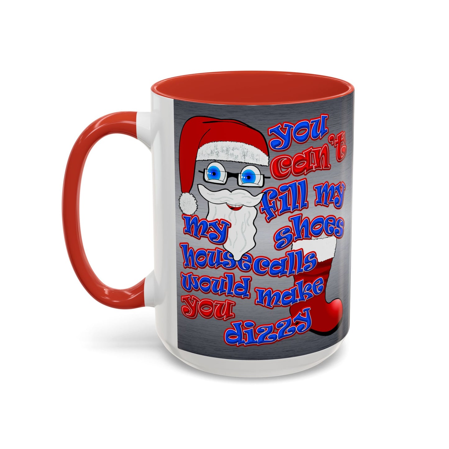 santa's shoes - Accent Mug (brushed nickel)