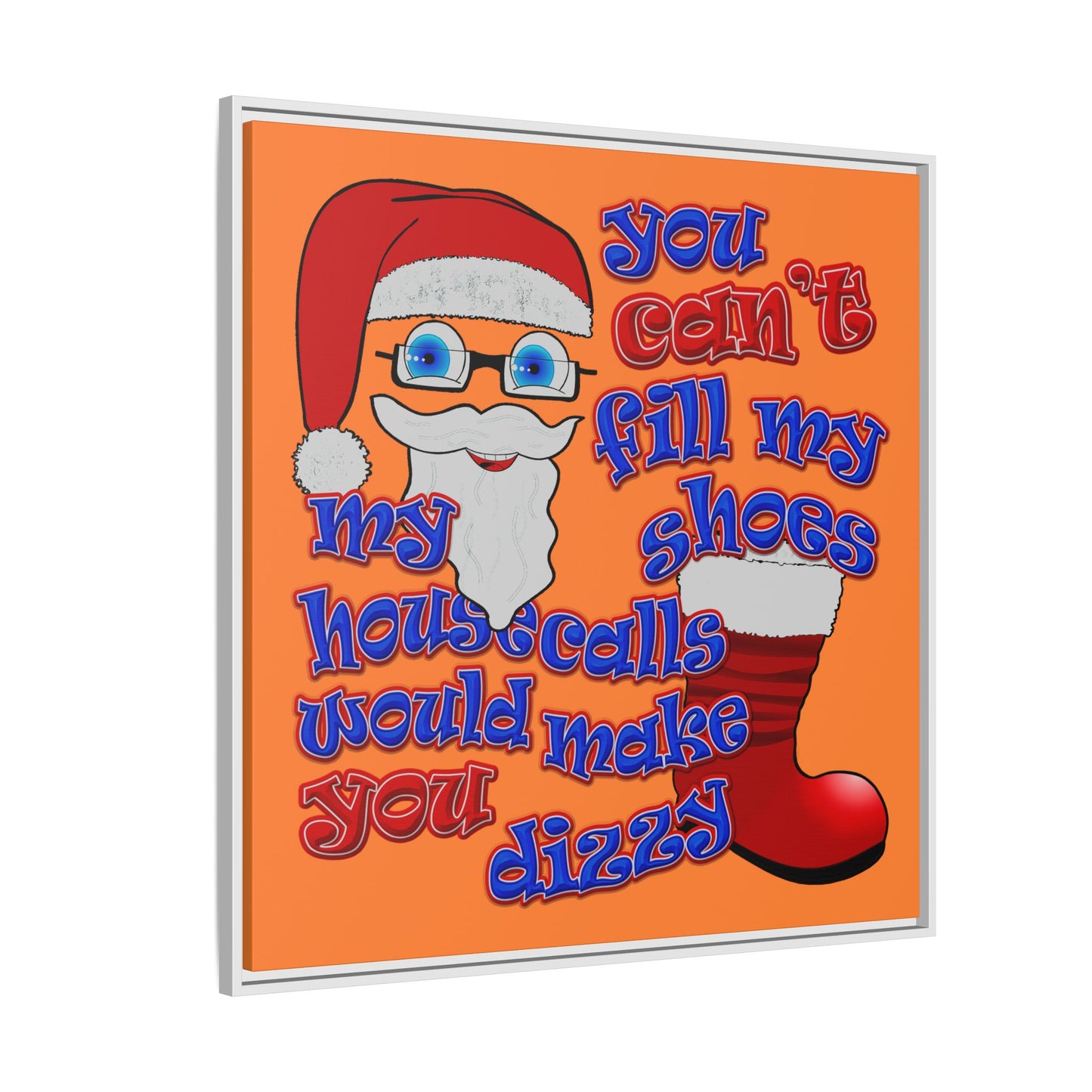 santa's shoes - framed canvas art (crusta)