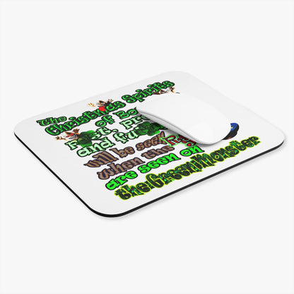 christmas spirits of boston - Mouse Pad (Rectangle) (white)