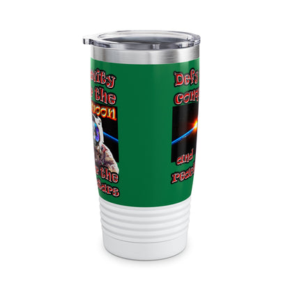 defy conquer reach - Ringneck Tumbler, 20oz (dark green)