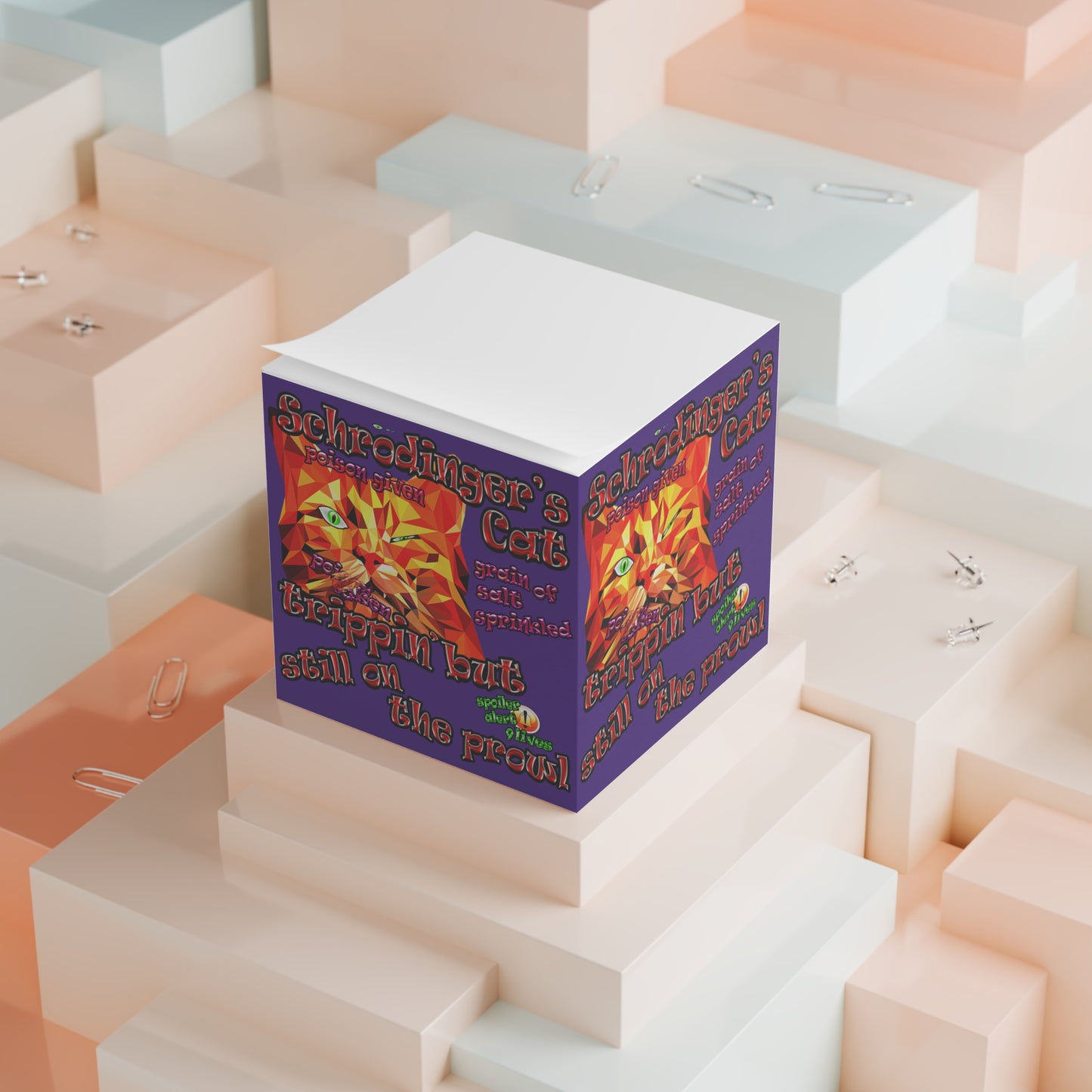 schrodinger's cat - note cube (purple)