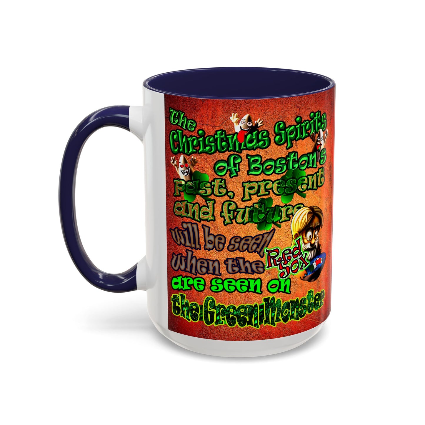 christmas spirits of boston - Accent Mug (burnt orange)