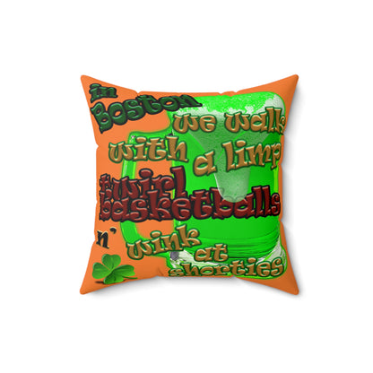 celtics logo - Faux Suede Square Pillow - (crusta)