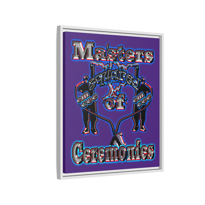 em cee squared - framed canvas art (purple)