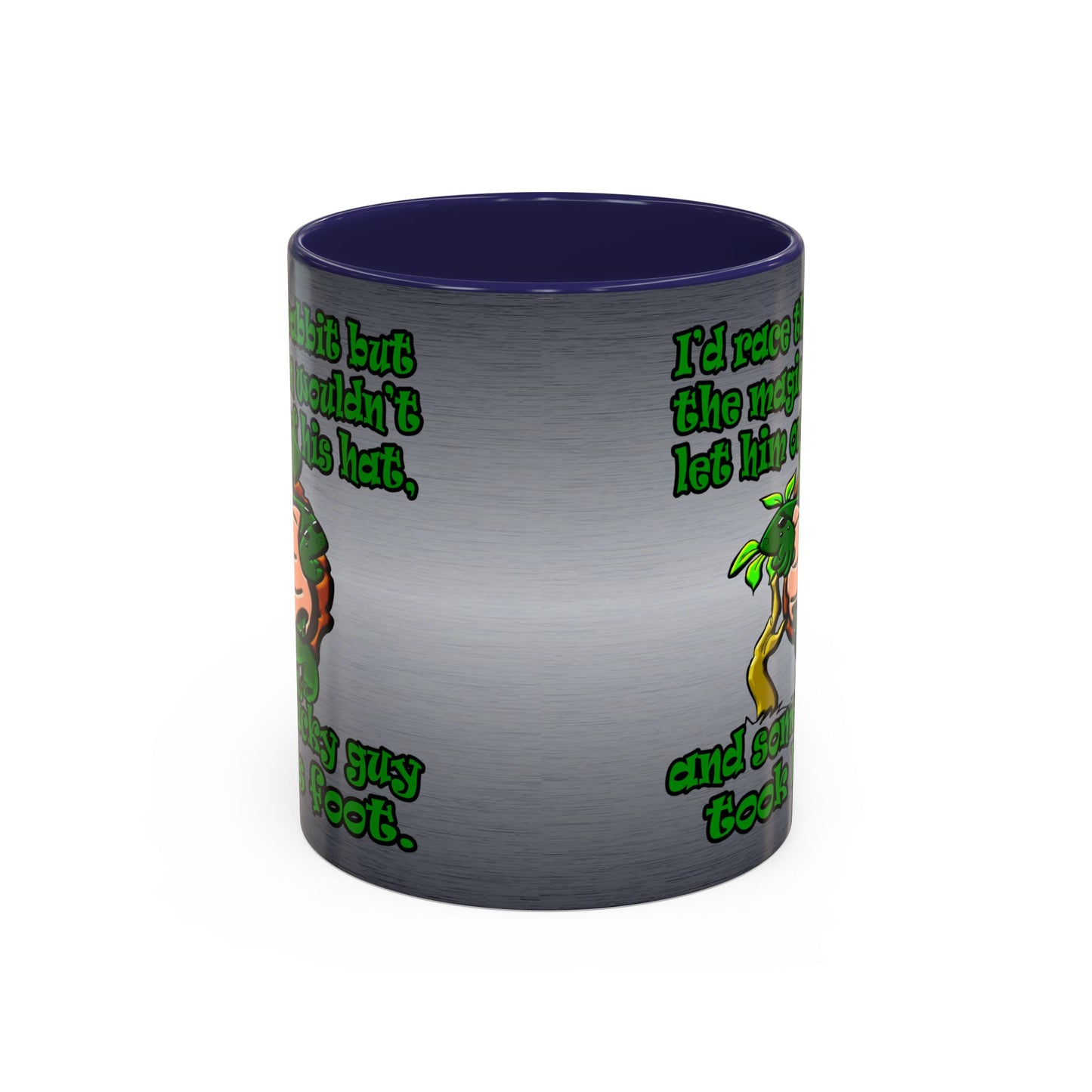 turtle race - Accent Mug (brushed nickel)