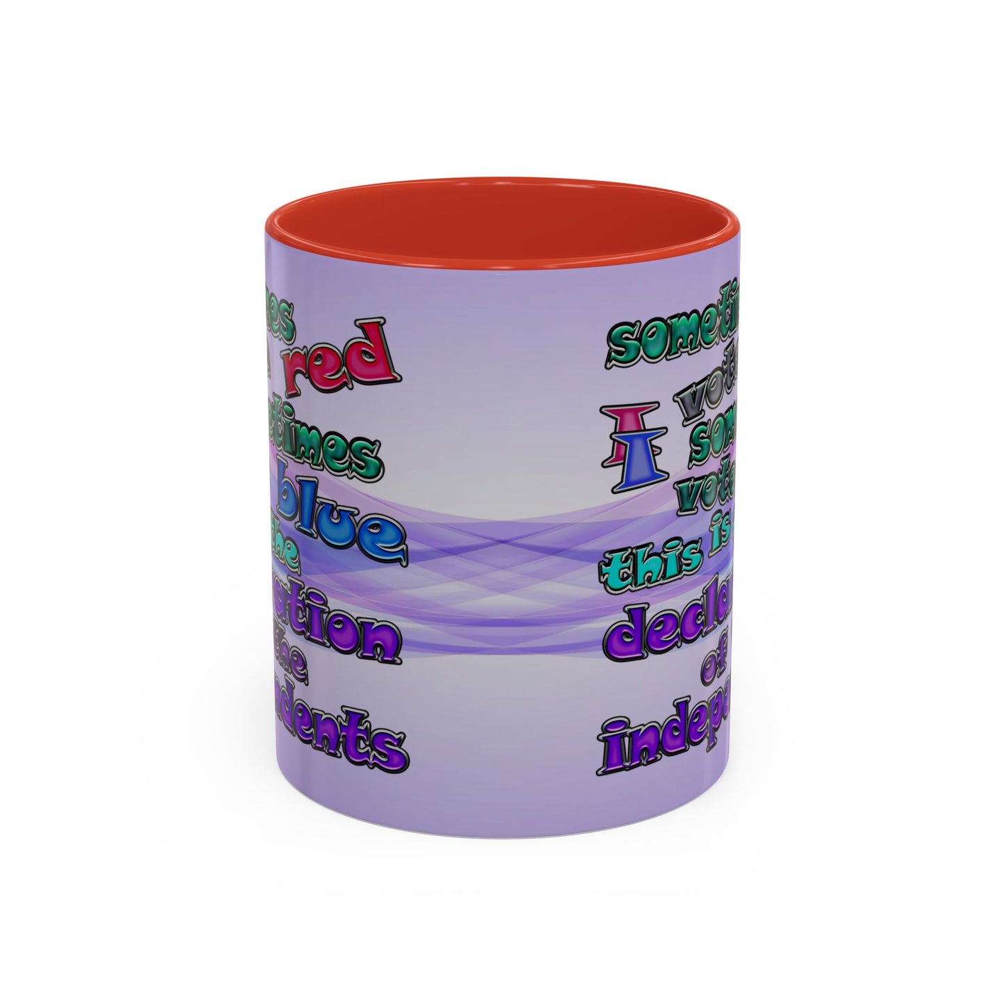declaration of the independents - Accent Mug (light blue-pink wave)