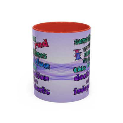 declaration of the independents - Accent Mug (light blue-pink wave)