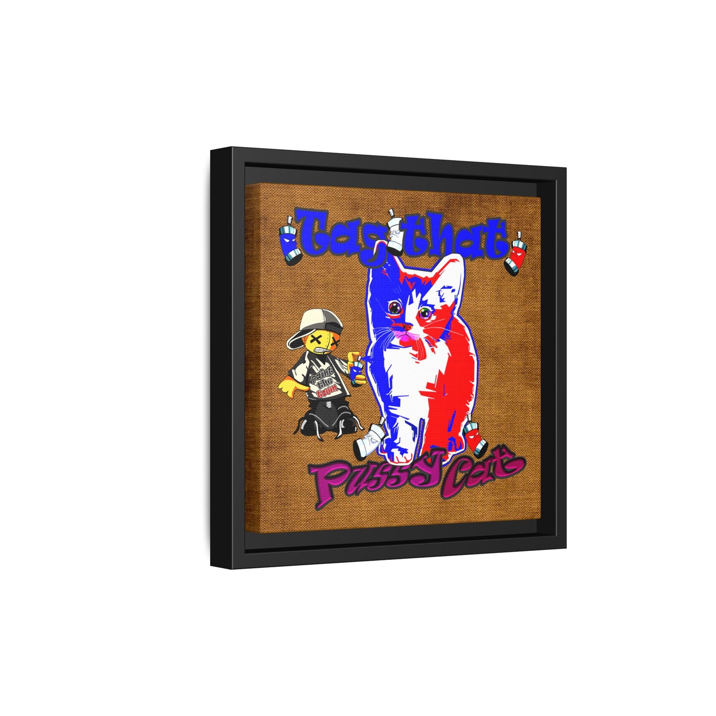 tag that - framed canvas art (brown papyrus)