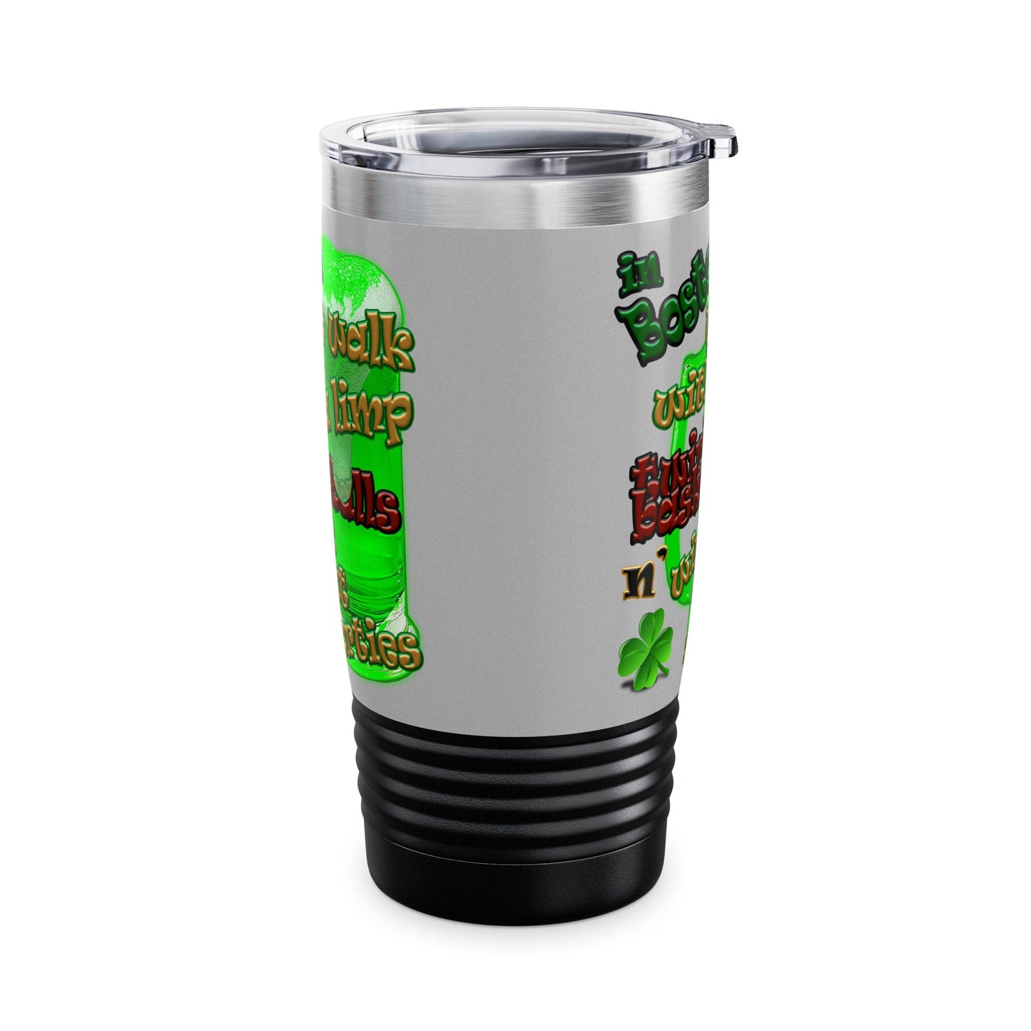 celtics logo - Ringneck Tumbler, 20oz (light grey)