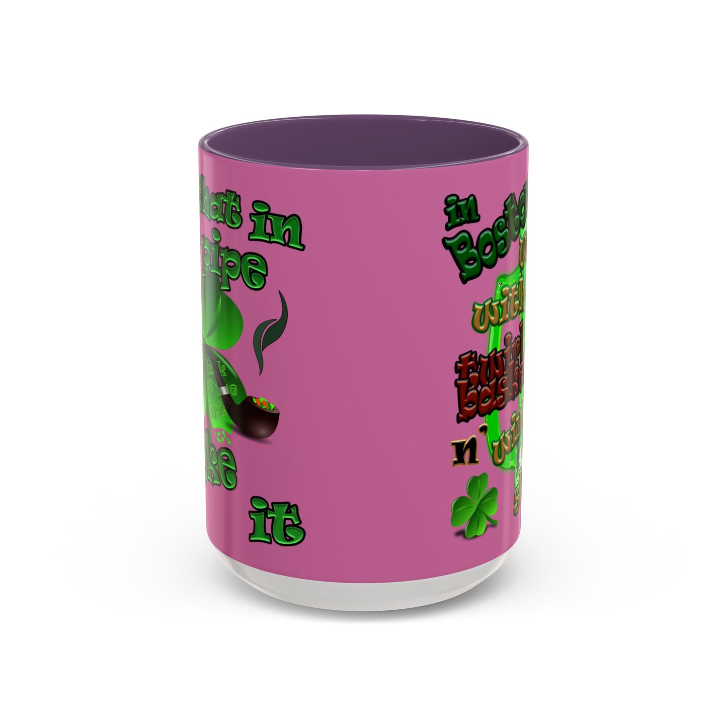 celtics logo - Accent Mug (light pink)