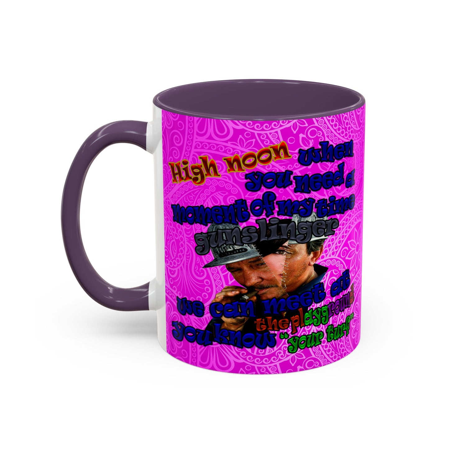 high noon - Accent Mug (pink swirl)