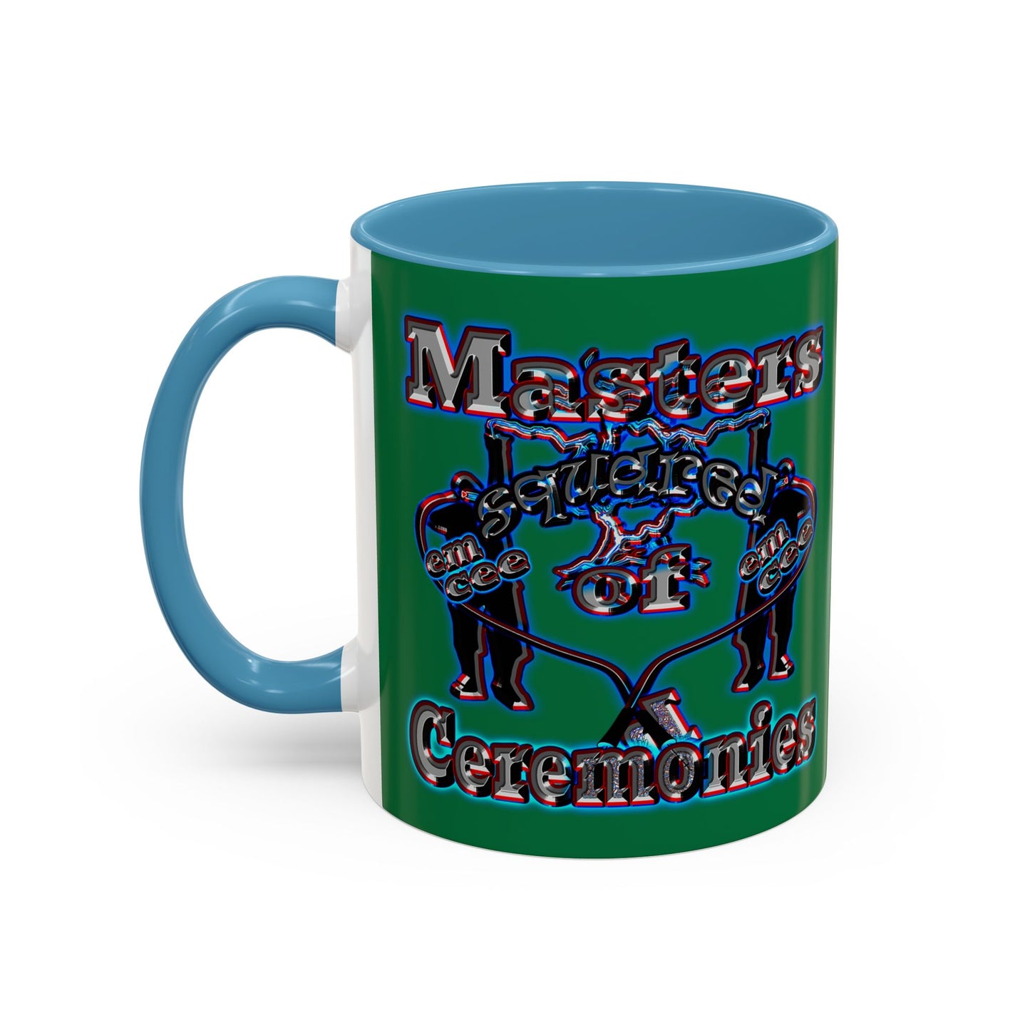 em cee squared - Accent Mug (dark green)