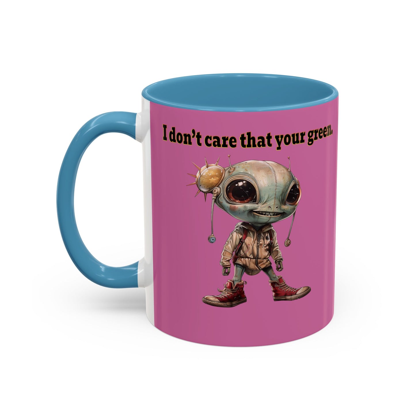 I don't care that your grey - Accent Mug (light pink)