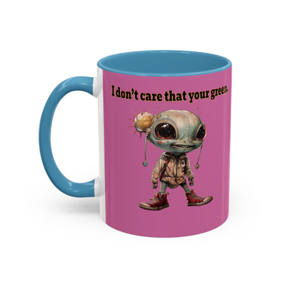 I don't care that your grey - Accent Mug (light pink)