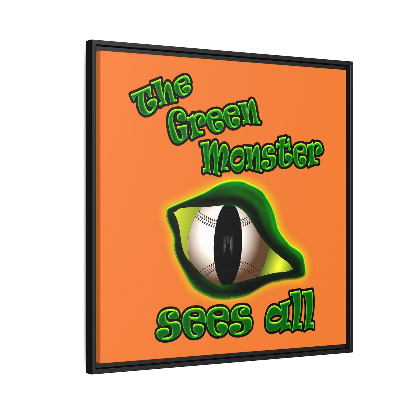 green monster - framed canvas art (crusta)