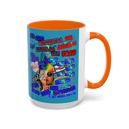 drop the beat - Accent Mug (turquoise)