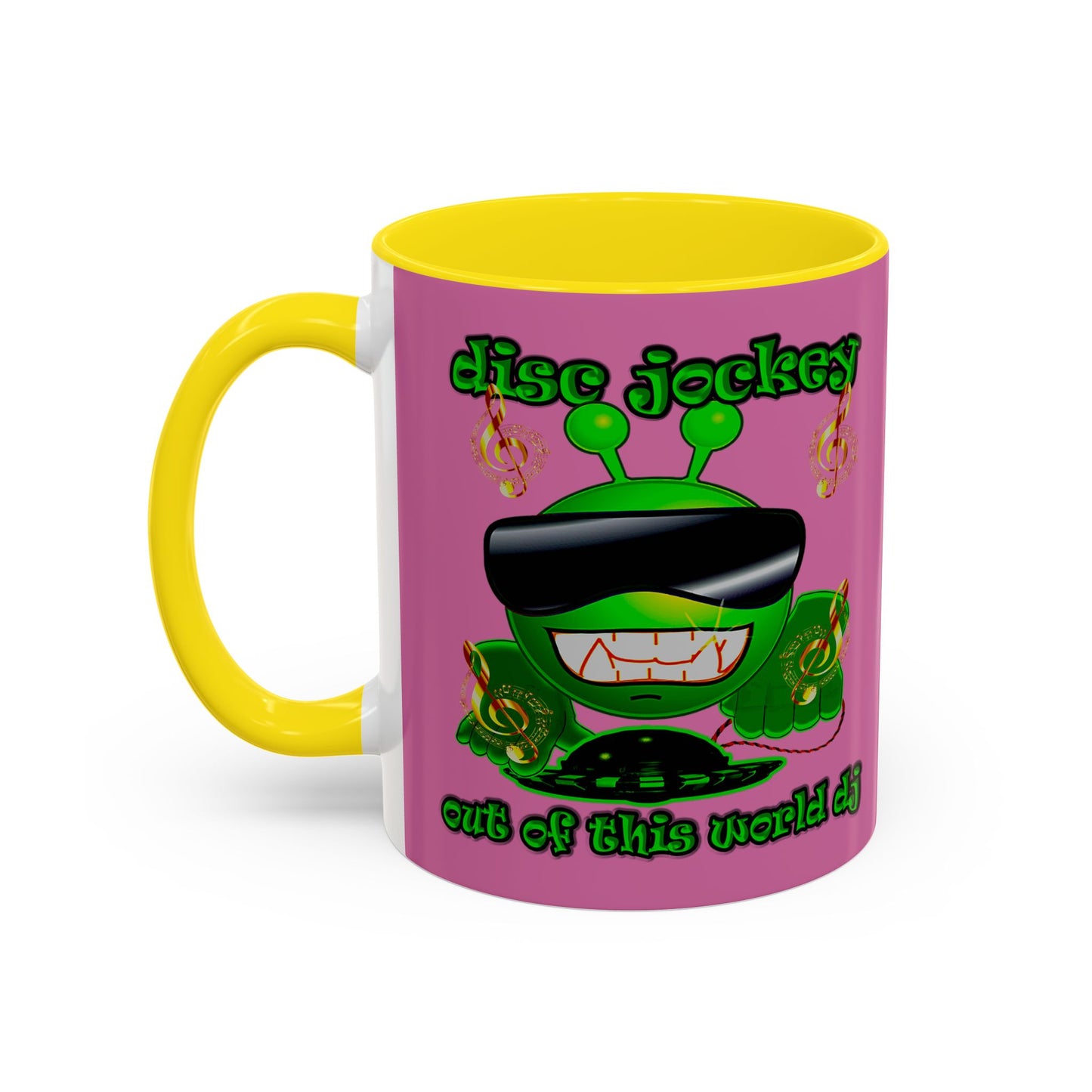 disc jockey - Accent Mug (light pink)