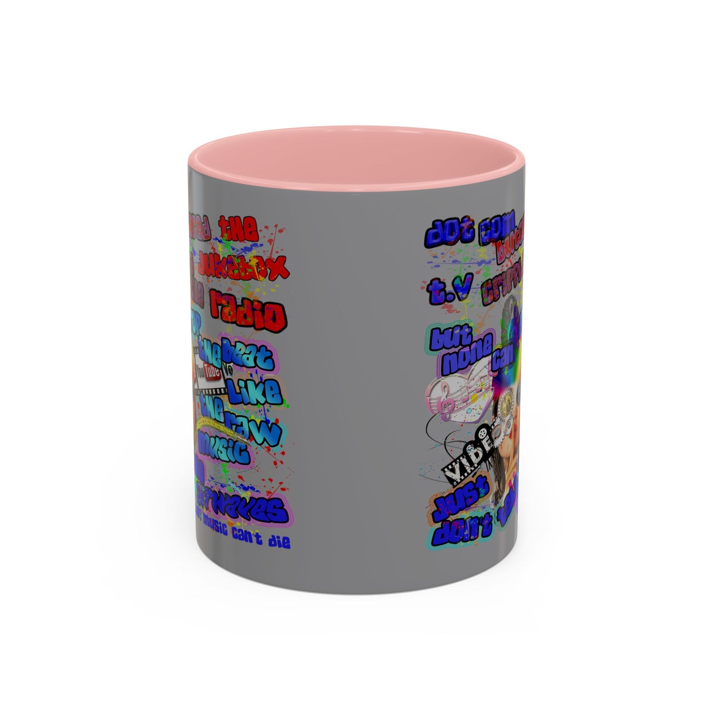 drop the beat - Accent Mug (grey)