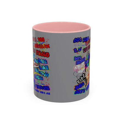 drop the beat - Accent Mug (grey)
