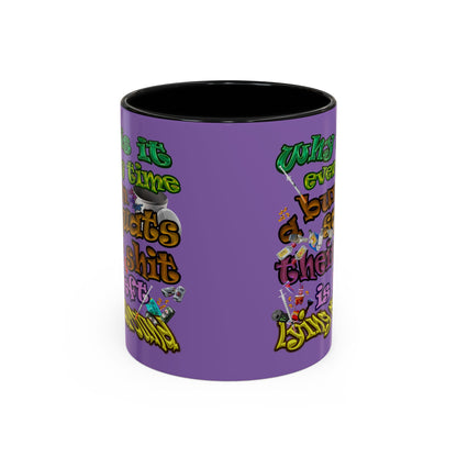 the bum's shit - Accent Mug (light purple)