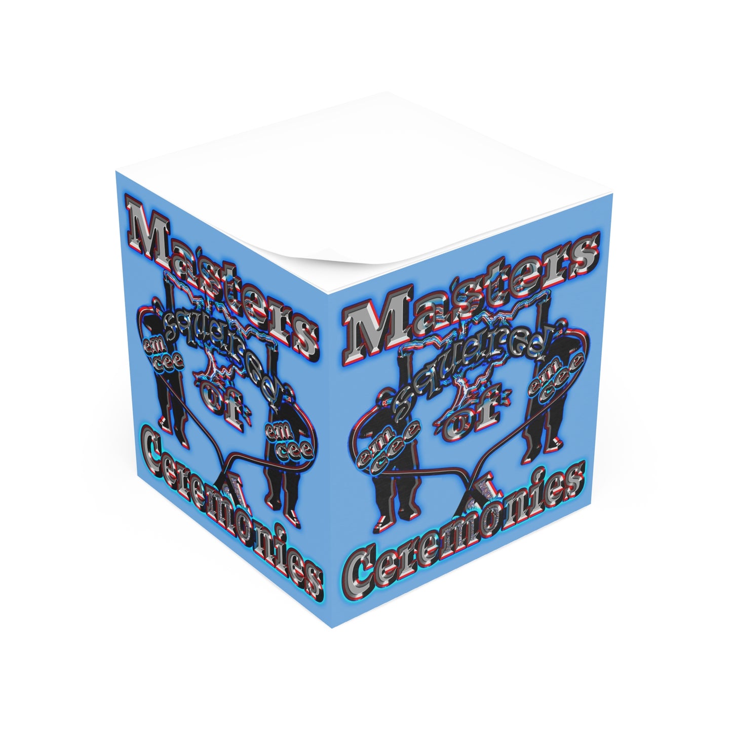 em cee squared - note cube (light blue)