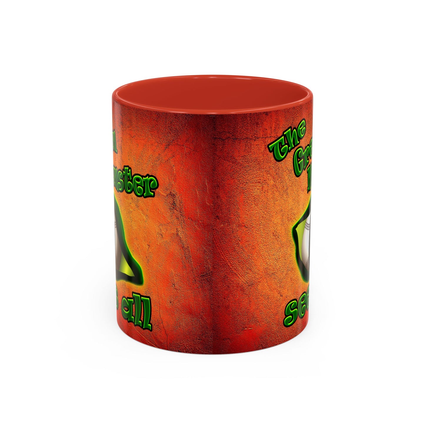 green monster - Accent Mug (burnt orange)