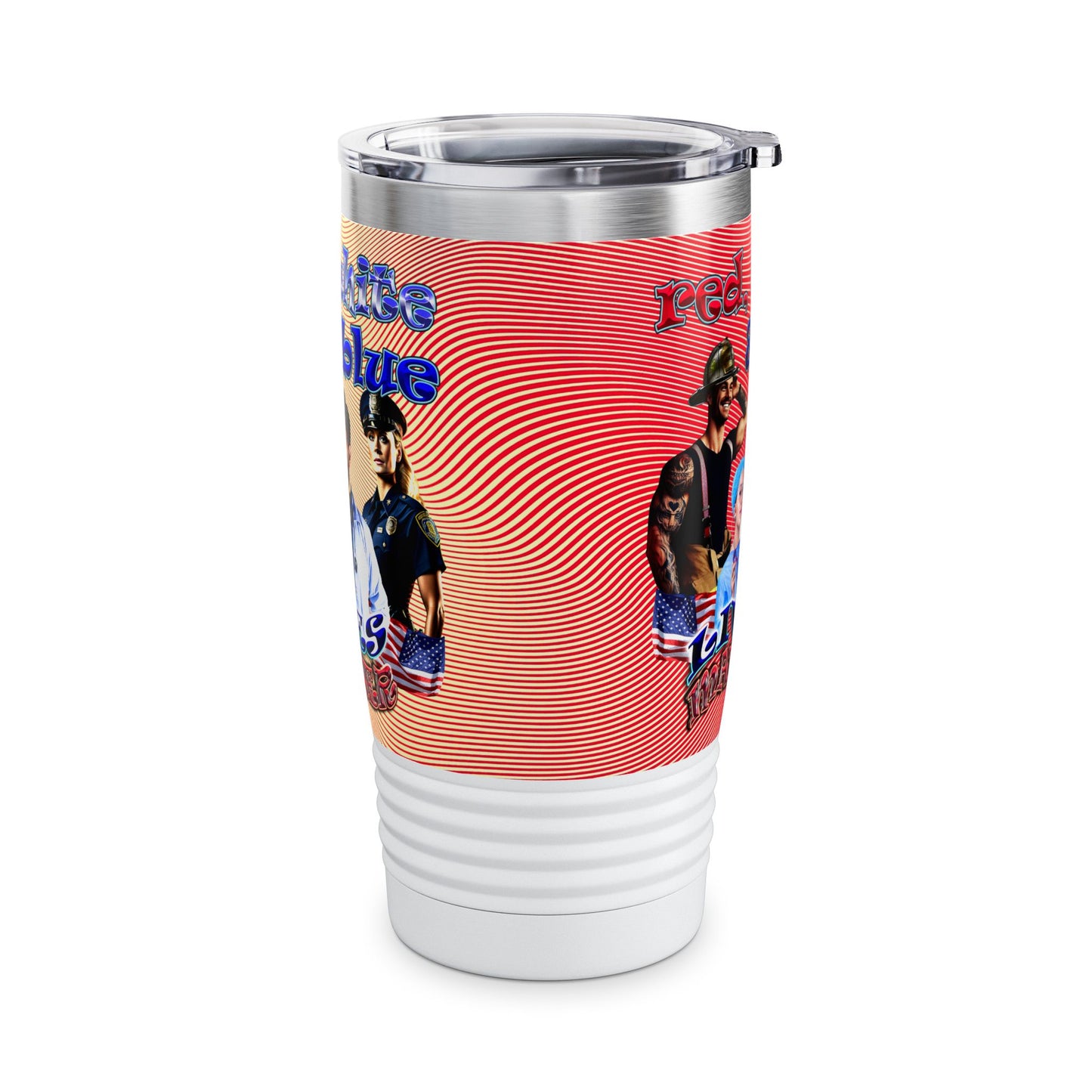 rw&b lives matter - Ringneck Tumbler, 20oz (yellow-orange wave)