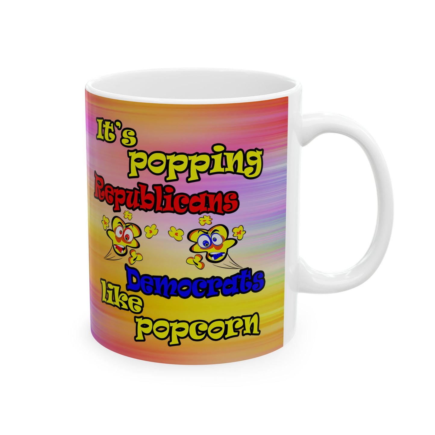 popping like popcorn - White Mug (color blur)
