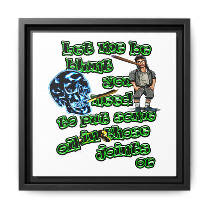 og - framed canvas art (white)