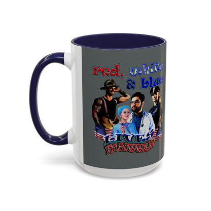 rw&b lives matter - Accent Mug (dark grey)