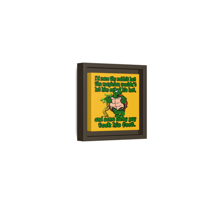 turtle race - framed canvas art (yellow)