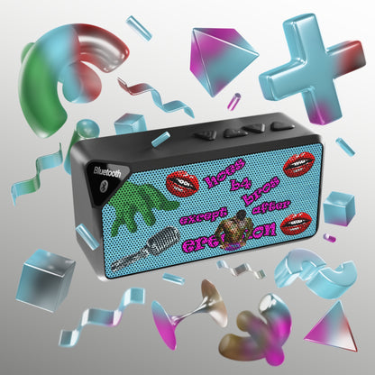 hoes b4 bros - Jabba Bluetooth Speaker (faded blue)