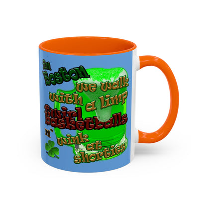 celtics logo - Accent Mug (light blue)