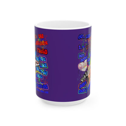 drop the beat - White Mug (purple)
