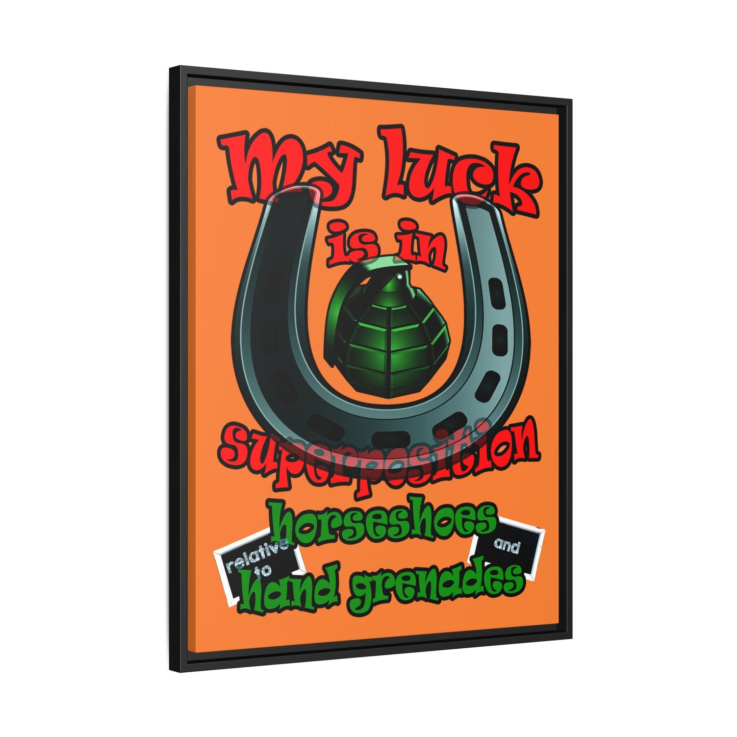 my luck - framed canvas art (crusta)