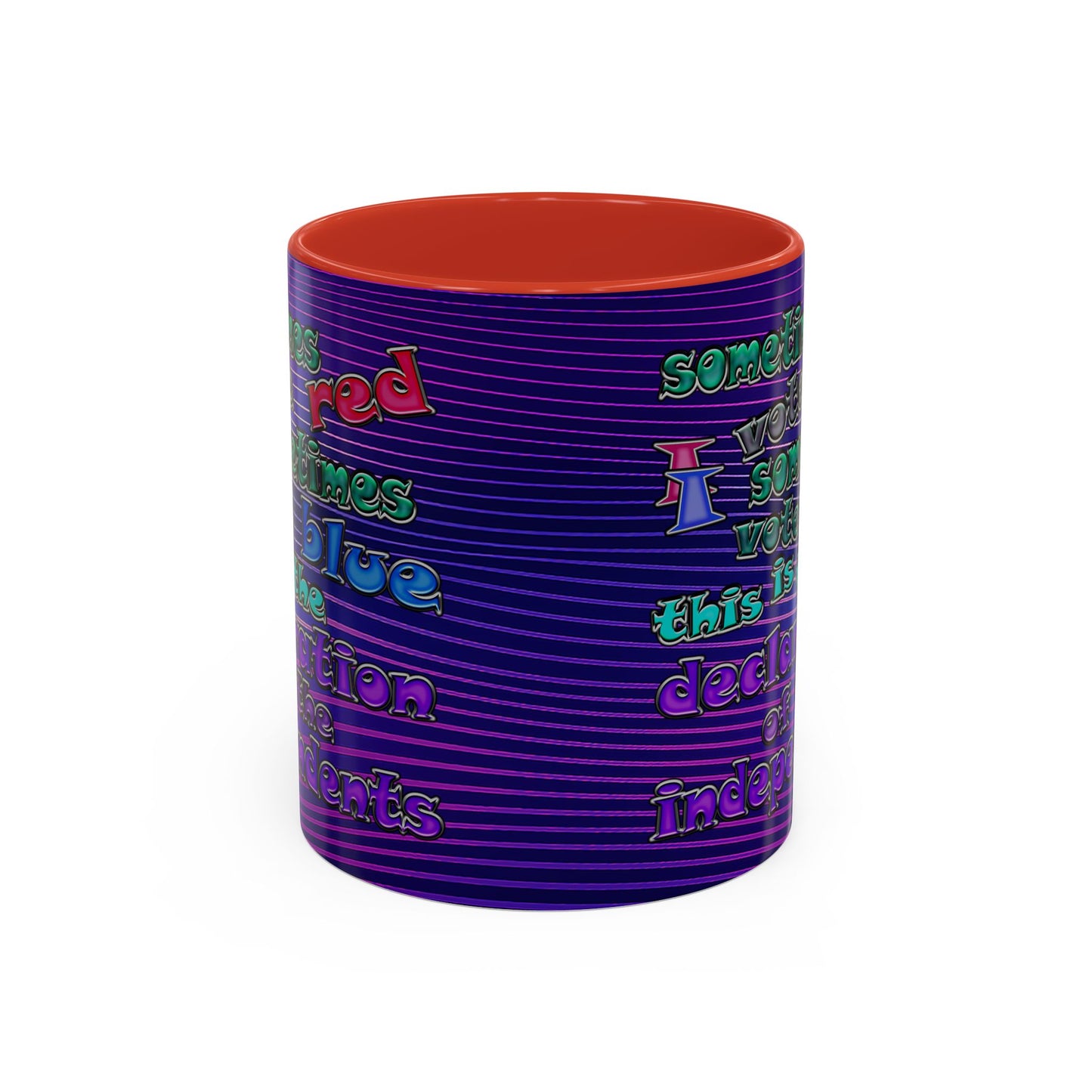 declaration of the independents - Accent Mug (purple wave)