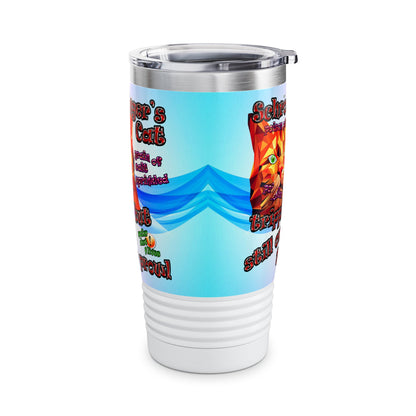 schrodinger's cat - Ringneck Tumbler, 20oz (light blue-pink wave)