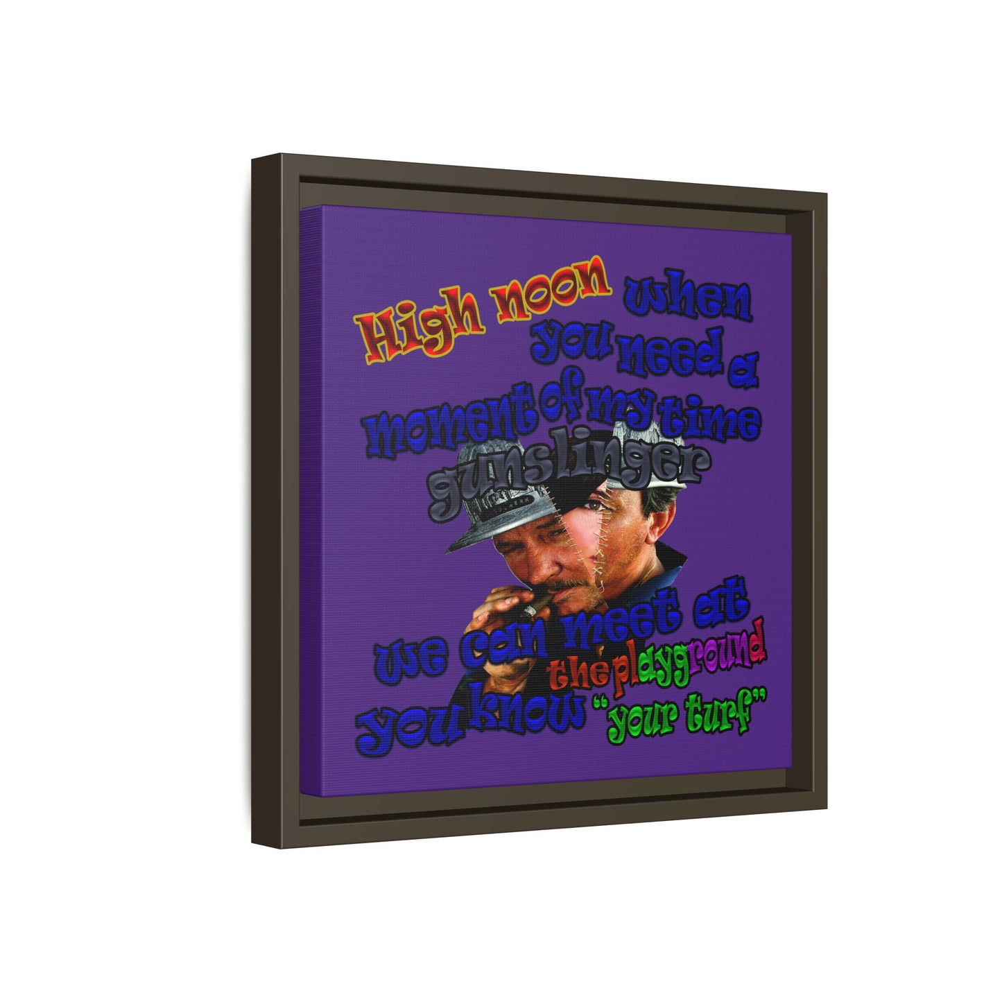 high noon - framed canvas art (purple)