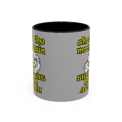 shoot the moon again - Accent Mug (light grey)