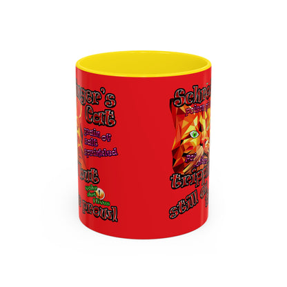 schrodinger's cat - Accent Mug (red)