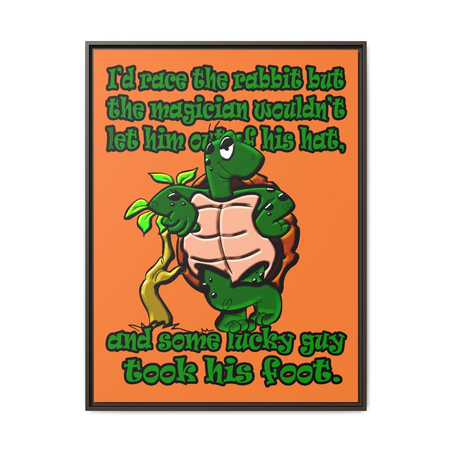 turtle race - framed canvas art (crusta)