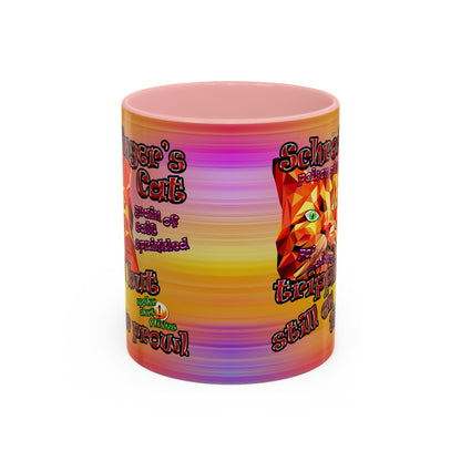 schrodinger's cat - Accent Mug (color blur)