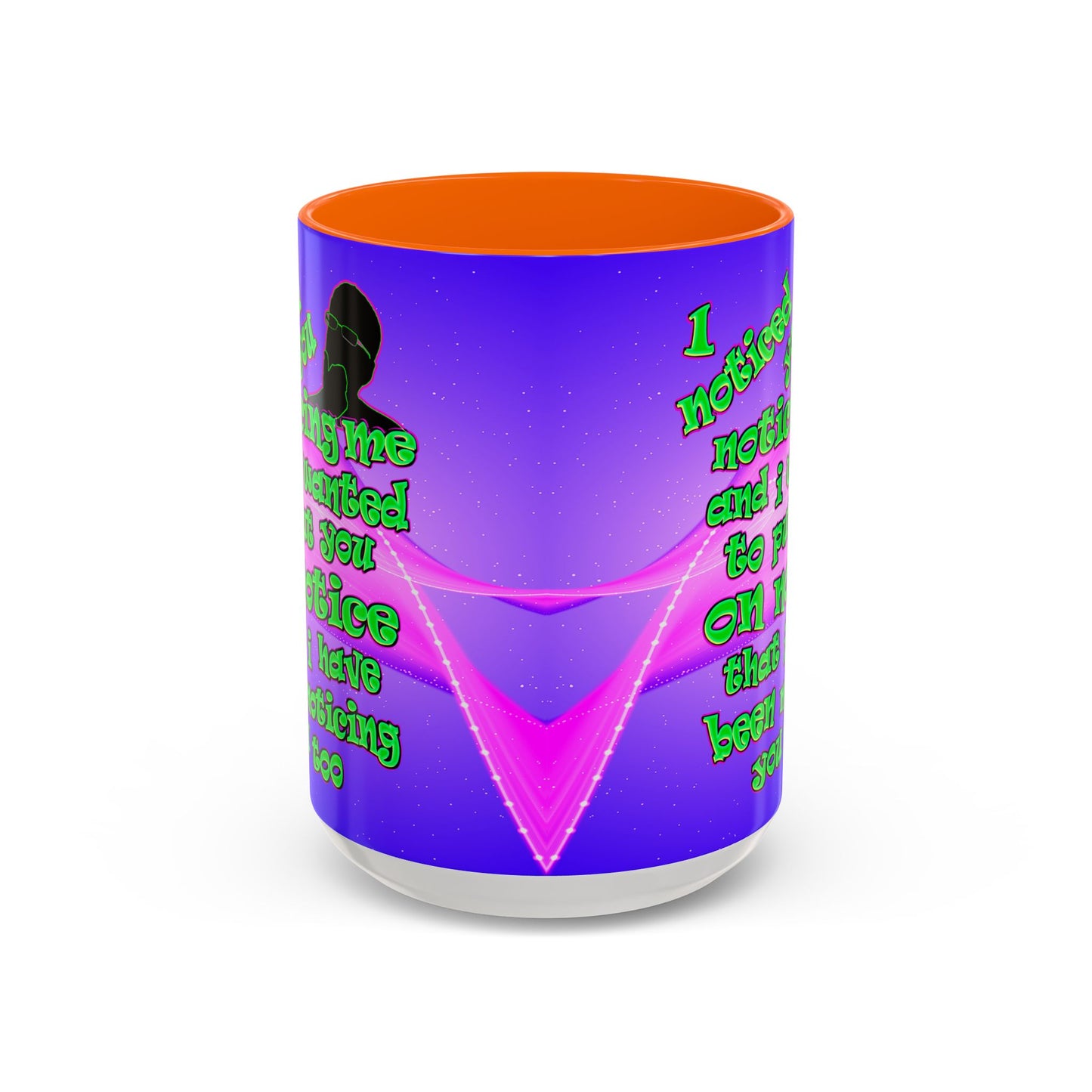 noticed you noticing - Accent Mug (purple-pink wave)