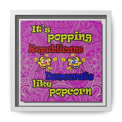popping like popcorn - framed canvas art (pink swirl)